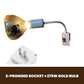 Douille de lampe de salle de bain haute puissance avec interrupteur