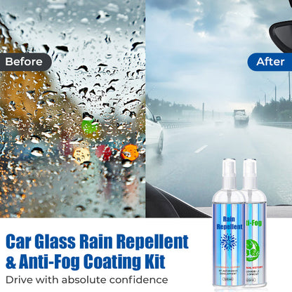 Kit de revêtement anti-pluie et anti-buée pour vitres de voiture