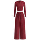 Ensemble lounge 2 pièces avec pantalon droit et haut court