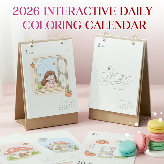 Calendrier interactif à colorier quotidien 2026