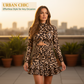 📢📢 60 %  DE RÉDUCTION !! ✨2026Mini-robe froncée à imprimé léopard pour femme