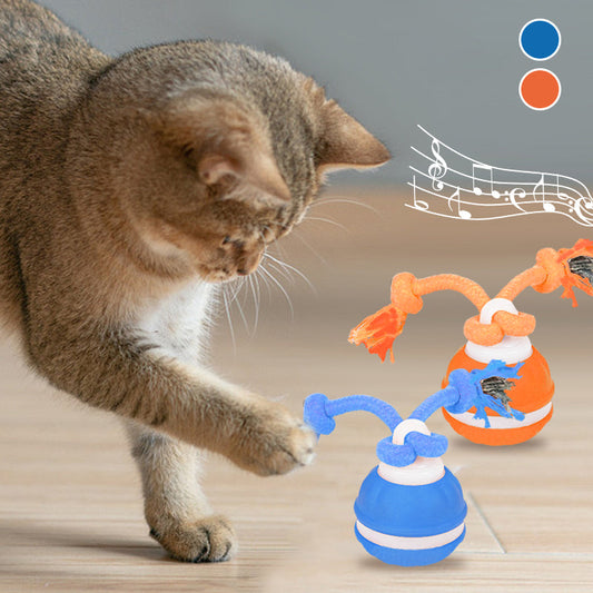 Balle interactive pour chat avec sons d'oiseaux