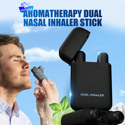 Inhalateur nasal d'aromathérapie à double trou