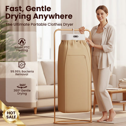 🌬️50% DE RÉDUCTION MAINTENANT❄️Séchoir à Vêtements Portable 600W PTC – Séchage Rapide, Portatif & Idéal pour l'Hiver⚡