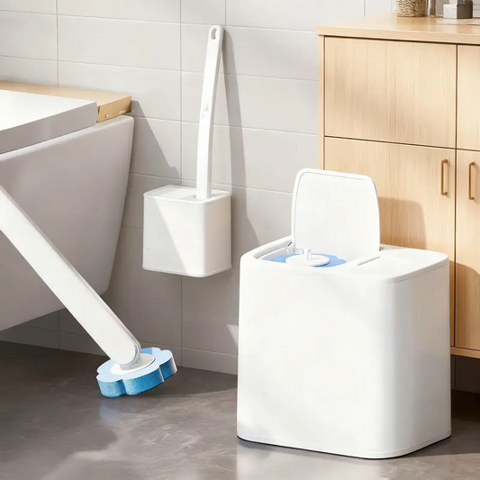 Ensemble de brosses de toilettes jetables avec 18 recharges