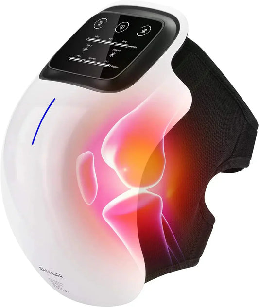 Appareil sans fil pour soulager les douleurs liées à l'arthrite du genou Appareil de physiothérapie électrique intelligent Appareil de massage du genou à compresse chaude avec fonction chauffante