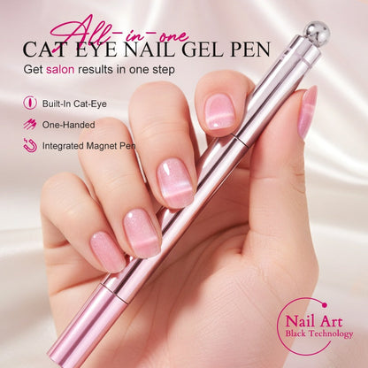 💅 Stylo de vernis gel à effet œil de chat ✨ Aimant intégré • Application précise
