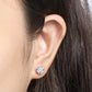 Superbes boucles d'oreilles classiques à six griffes avec diamants