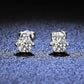 Superbes boucles d'oreilles classiques à six griffes avec diamants