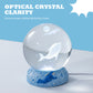 Lampe de nuit boule de cristal lumineuse avec socle en résine