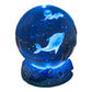 Lampe de nuit boule de cristal lumineuse avec socle en résine