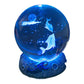 Lampe de nuit boule de cristal lumineuse avec socle en résine