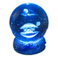 Lampe de nuit boule de cristal lumineuse avec socle en résine