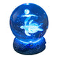 Lampe de nuit boule de cristal lumineuse avec socle en résine