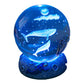 Lampe de nuit boule de cristal lumineuse avec socle en résine
