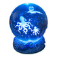 Lampe de nuit boule de cristal lumineuse avec socle en résine