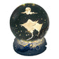 Lampe de nuit boule de cristal lumineuse avec socle en résine