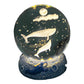 Lampe de nuit boule de cristal lumineuse avec socle en résine