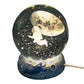 Lampe de nuit boule de cristal lumineuse avec socle en résine