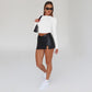 Ensemble crop top slim fit pour femme