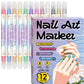 🥳 Grande promotion 2026 🥳💞 Plus de 50 000 unités vendues ! ✨🎨 55 % de rabais ! Stylo à ongles à double embout — Séchage rapide, sans lampe UV. Embout fin et pinceau. 12 ou 24 couleurs éclatantes. 💅🖌️