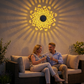 🏆 2 achetés, 1 offert 🎁 Lampe murale solaire Mandala pour extérieur, projecteur de lumière pour clôture de jardin, décoration d'ambiance pour terrasse