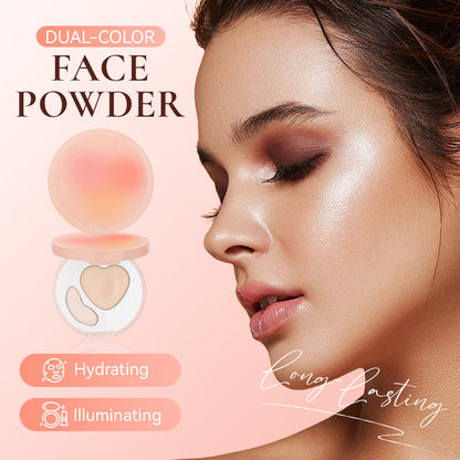 Poudre pour le visage bicolore longue tenue