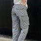 Pantalon cargo gris pour femme