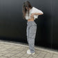 Pantalon cargo gris pour femme