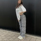 Pantalon cargo gris pour femme
