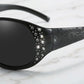 Lunettes de Soleil Polarisées Femme avec Accents en Strass