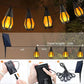 Nouvelles guirlandes lumineuses solaires à LED IP65, style « flammes », étanches, pour usage extérieur, avec capteur, pour jardins, cours et camping, angle de faisceau de 360°
