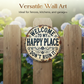 Panneau métallique vintage « Happy Place »