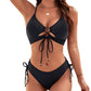 Ensemble bikini sexy à lacets pour femme