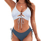 Ensemble bikini sexy à lacets pour femme