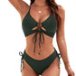 Ensemble bikini sexy à lacets pour femme