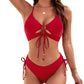 Ensemble bikini sexy à lacets pour femme