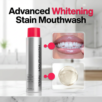 Bain de bouche blanchissant et anti-taches avancé