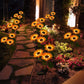 Lampes solaires de jardin étanches en forme de tournesol