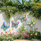 Décoration murale extérieure papillon en métal