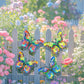 Décoration murale extérieure papillon en métal