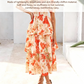 🔥Dernier jour de soldes : 50 % de réduction🔥Robe longue en mousseline à volants et imprimé floral pour femme - Manches courtes et encolure carrée