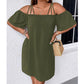 Robe courte élégante unie pour femme