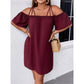 Robe courte élégante unie pour femme