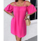 Robe courte élégante unie pour femme