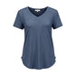 T-shirt décontracté à manches courtes et col en V pour femme