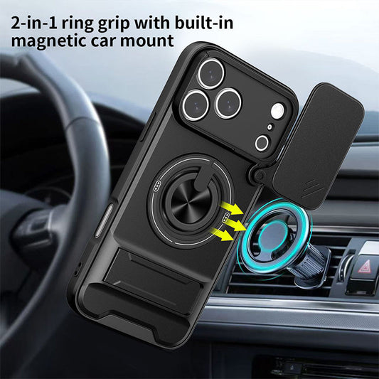 ⏳🔥 -50% COQUE 4 EN 1 iPhone cache caméra bague 360 aimantée support 5 coloris ✨