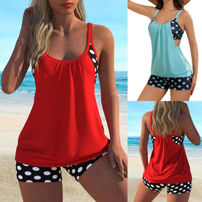 🏖️ Été chaud – 56% de réduction 👙 Ensemble bikini deux pièces à pois pour femme