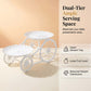 Chariot de service à deux étages 🍰 Déplacez-le où vous voulez, servez avec élégance – Deux étages spacieux et des roulettes maniables ✨