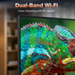 Boîtier TV Android 4K avec Wi-Fi 2,4 GHz/5 GHz et Bluetooth 5.0